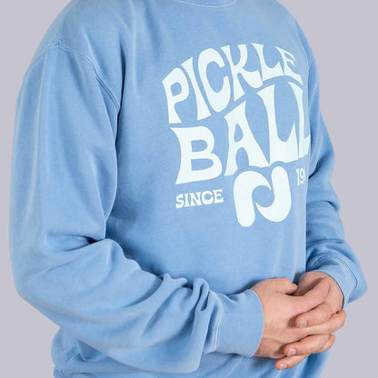 Heritage Pickle-ball Groovy Crew Neck Sweatshirt | Pickleball Sports Classic