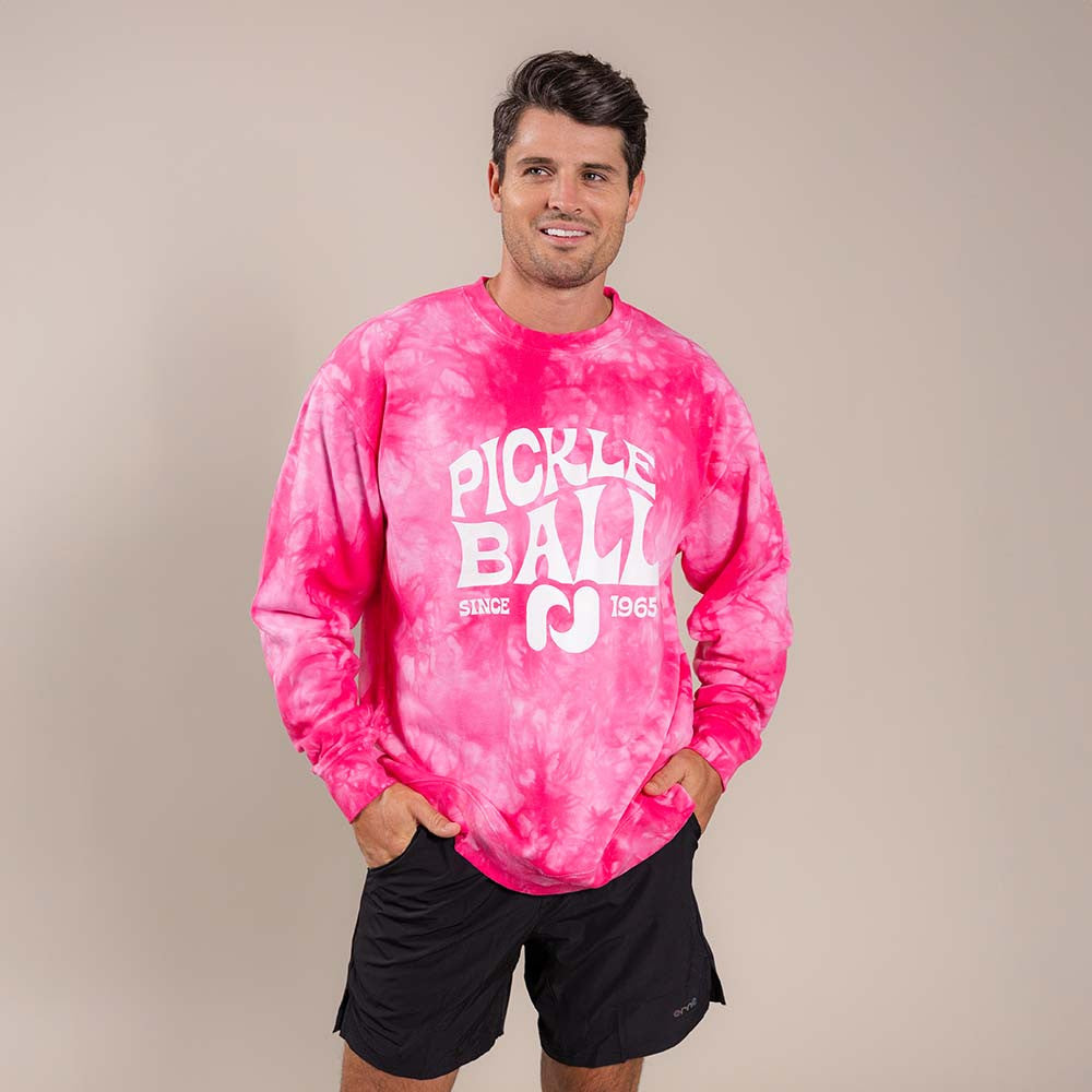 Heritage Pickle-ball Groovy Crew Neck Sweatshirt | Pickleball Sports Classic