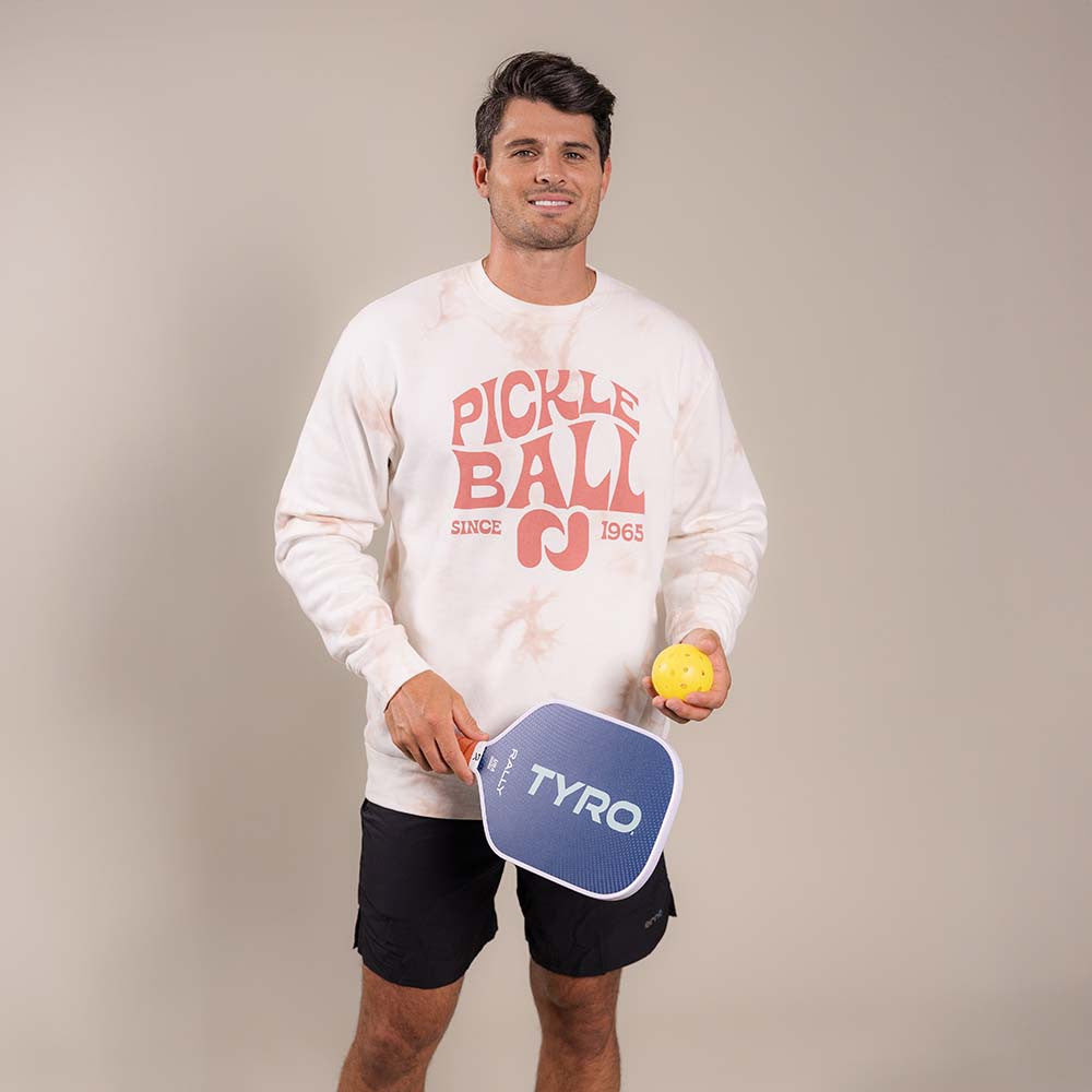 Heritage Pickle-ball Groovy Crew Neck Sweatshirt | Pickleball Sports Classic