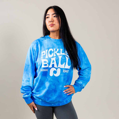 Heritage Pickle-ball Groovy Crew Neck Sweatshirt | Pickleball Sports Classic