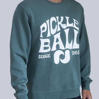 Heritage Pickle-ball Groovy Crew Neck Sweatshirt | Pickleball Sports Classic