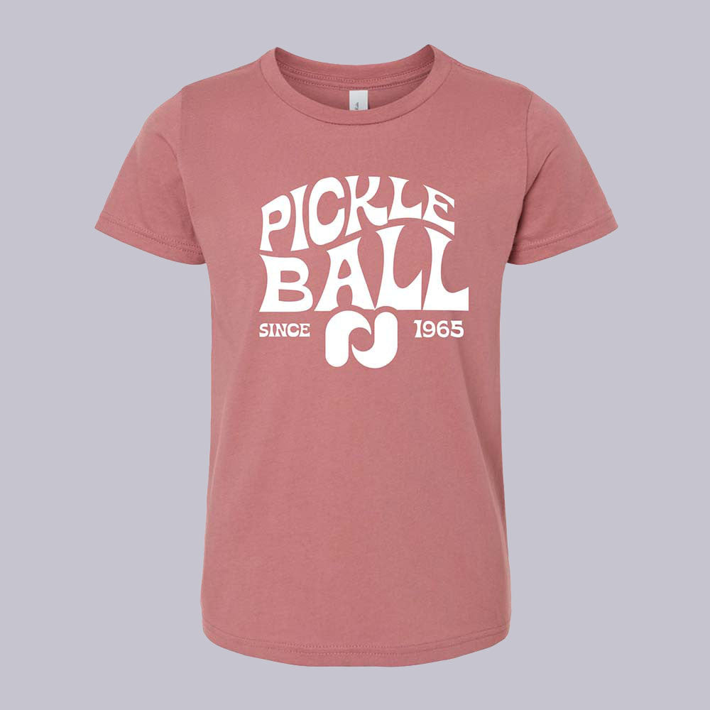 Heritage Pickle-ball Groovy T-Shirt - Youth | Pickleball Sports Everyday