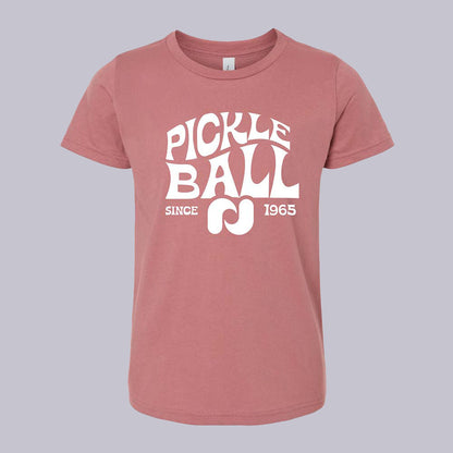 Heritage Pickle-ball Groovy T-Shirt - Youth | Pickleball Sports Everyday