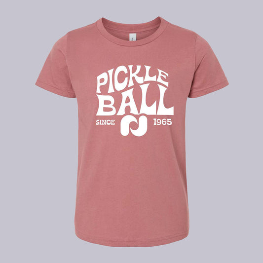 Heritage Pickle-ball Groovy T-Shirt - Youth | Pickleball Sports Everyday