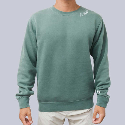 Heritage Pickle-ball Embroidered Cursive Crew Neck Sweatshirt | Pickleball Sports Value