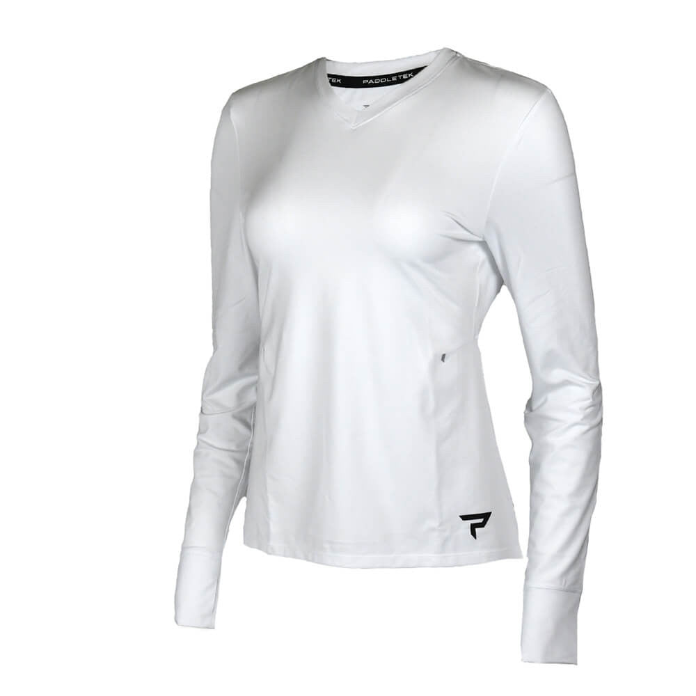 Paddletek Long Sleeve V-Neck Tee | Pickleball Sports Customer Favorite