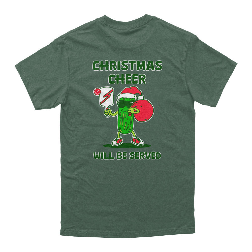 Wallflower Christmas Cheer Served Pickle T-Shirt - Unisex | Pickleball Sports Great Value