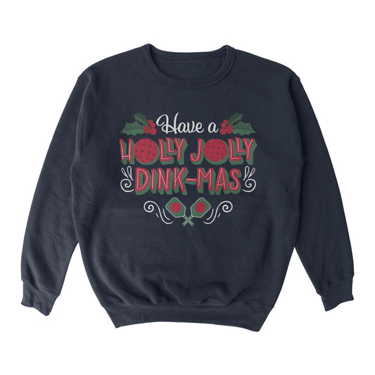 Wallflower Holly Jolly Dinkmas Crewneck Sweatshirt - Unisex | Pickleball Sports Classic