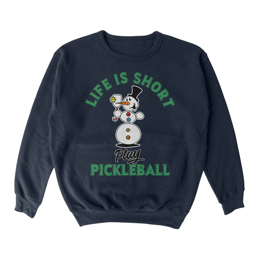 Wallflower Life is Short Melted Snowman Crewneck Sweatshirt - Unisex | Pickleball Sports Everyday