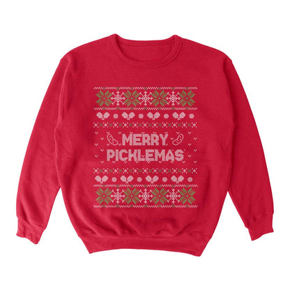 Wallflower Merry Xmas Fairisle Crewneck Sweatshirt - Unisex | Pickleball Sports Great Value